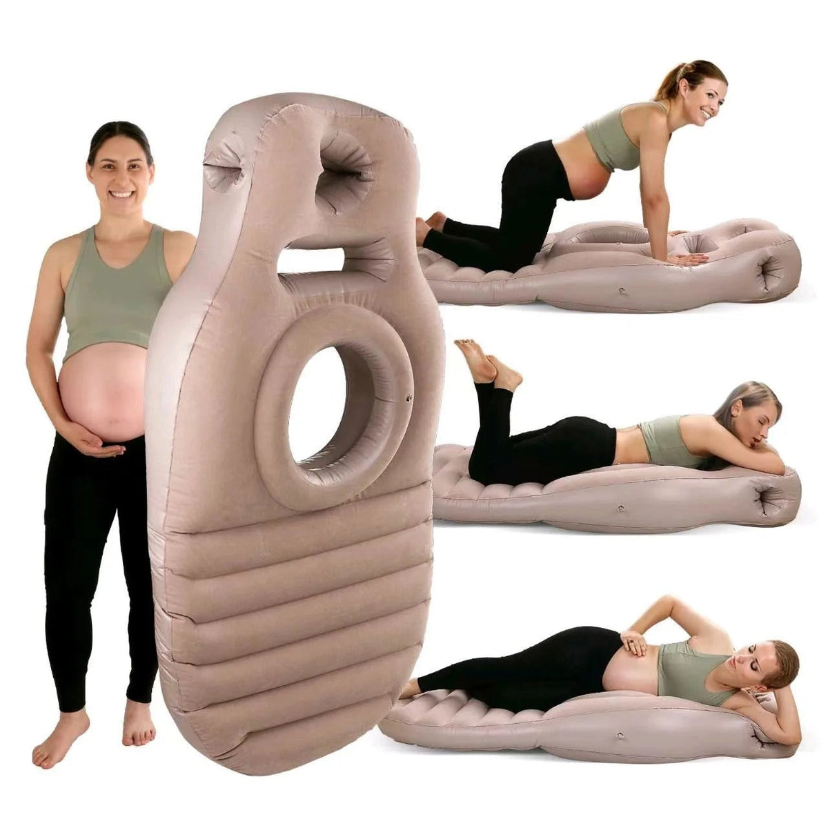 BumpNest Pregnancy Support Pillow - Brown